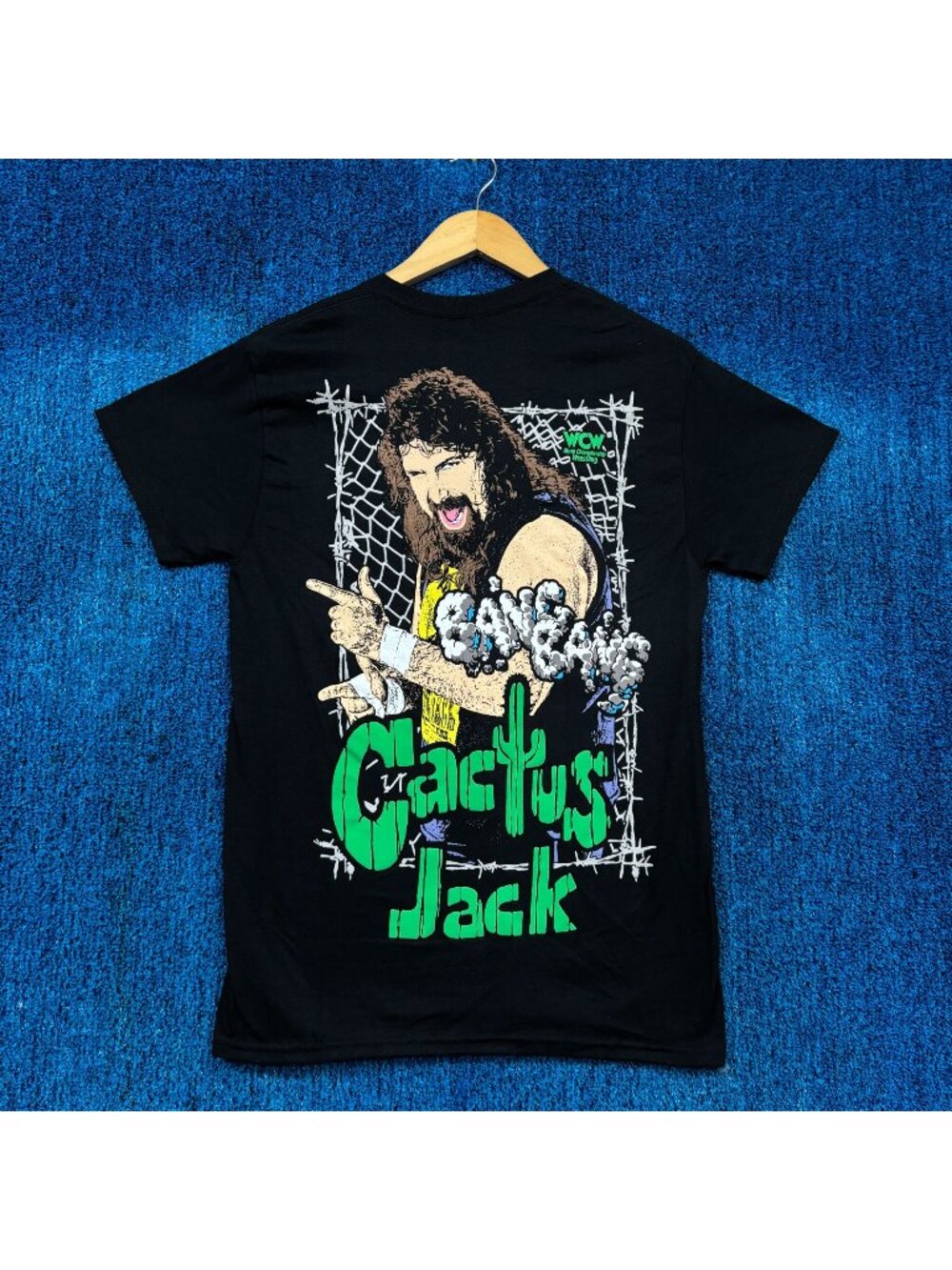 WCW Cactus Jack Bang Bang Mick Foley Promo WWE Legends Tee S